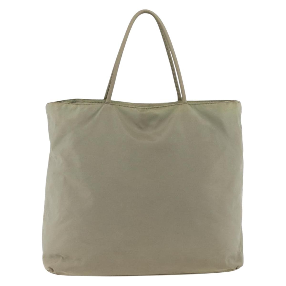 Prada Vintage Tote Tessuto Beige Nylon Tote Bag Bag (Pre-Loved)