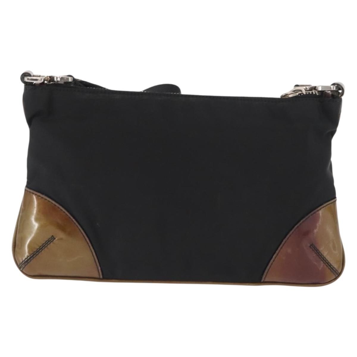 Prada Vintage Shoulder Bag Tessuto Black Nylon Shoulder Bag Bag (Authentic Pre-Loved)
