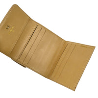 Chanel Vintage Timeless Cc Bifold Wallet Caviar Beige Leather Wallets Accessory (Authentic Pre-Loved)