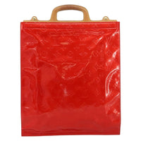 Louis Vuitton Stanton Handbag Monogram Vernis Red Patent_Leather Tote Bag Bag (Pre-Loved)