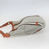 Burberry Blue Label Shoulder Bag Canvas Gray Canvas Shoulder Bag Bag (Pre-Loved)