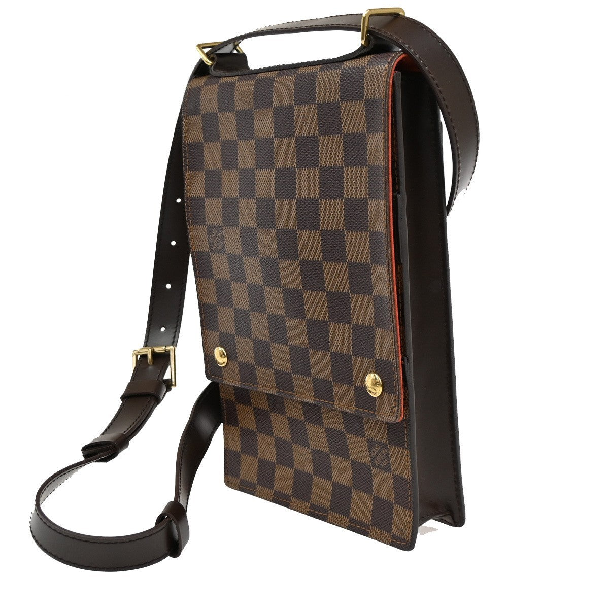 Louis Vuitton Portobello Messenger Damier Brown Canvas Shoulder Bag Bag (Pre-Loved)
