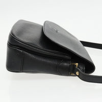 Burberry Flap Shoulder Bag Leather Black Leather Shoulder Bag Bag (Authentic Pre-Loved)