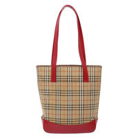 Burberry Nova Check Tote Canvas Check Pattern Beige Canvas Tote Bag Bag (Authentic Pre-Loved)