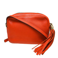 Gucci Soho Chain Crossbody Bag Leather Orange Leather Shoulder Bag Bag (Pre-Loved)