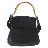 Gucci Diana Bamboo Shoulder Bag Gg Canvas Black Canvas Shoulder Bag Bag (Authentic Pre-Loved)