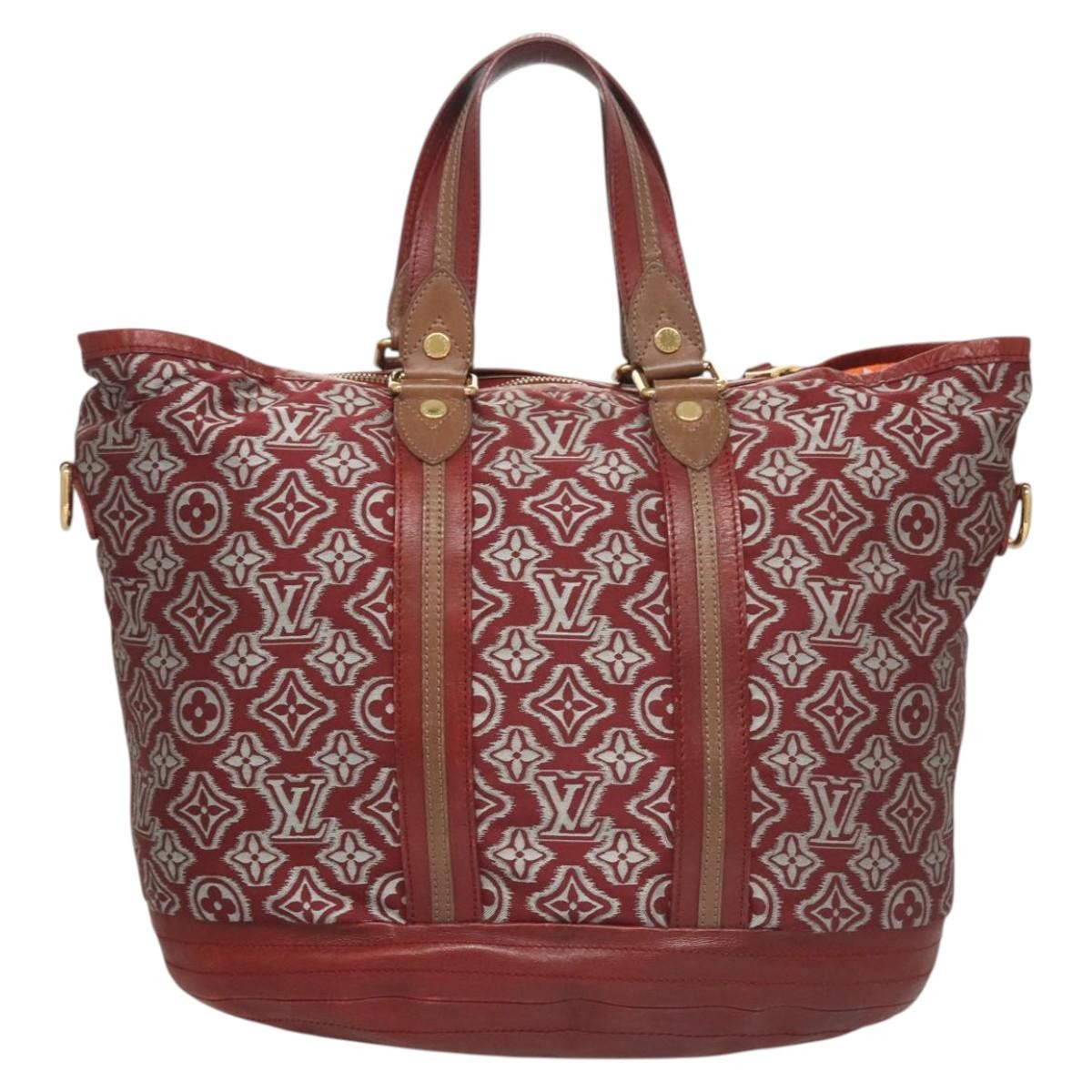 Louis Vuitton Aviator Handbag Limited Edition Monogram Jacquard Burgundy Canvas Handbag (Authentic Pre-Loved)