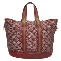Louis Vuitton Aviator Handbag Limited Edition Monogram Jacquard Burgundy Canvas Handbag (Authentic Pre-Loved)