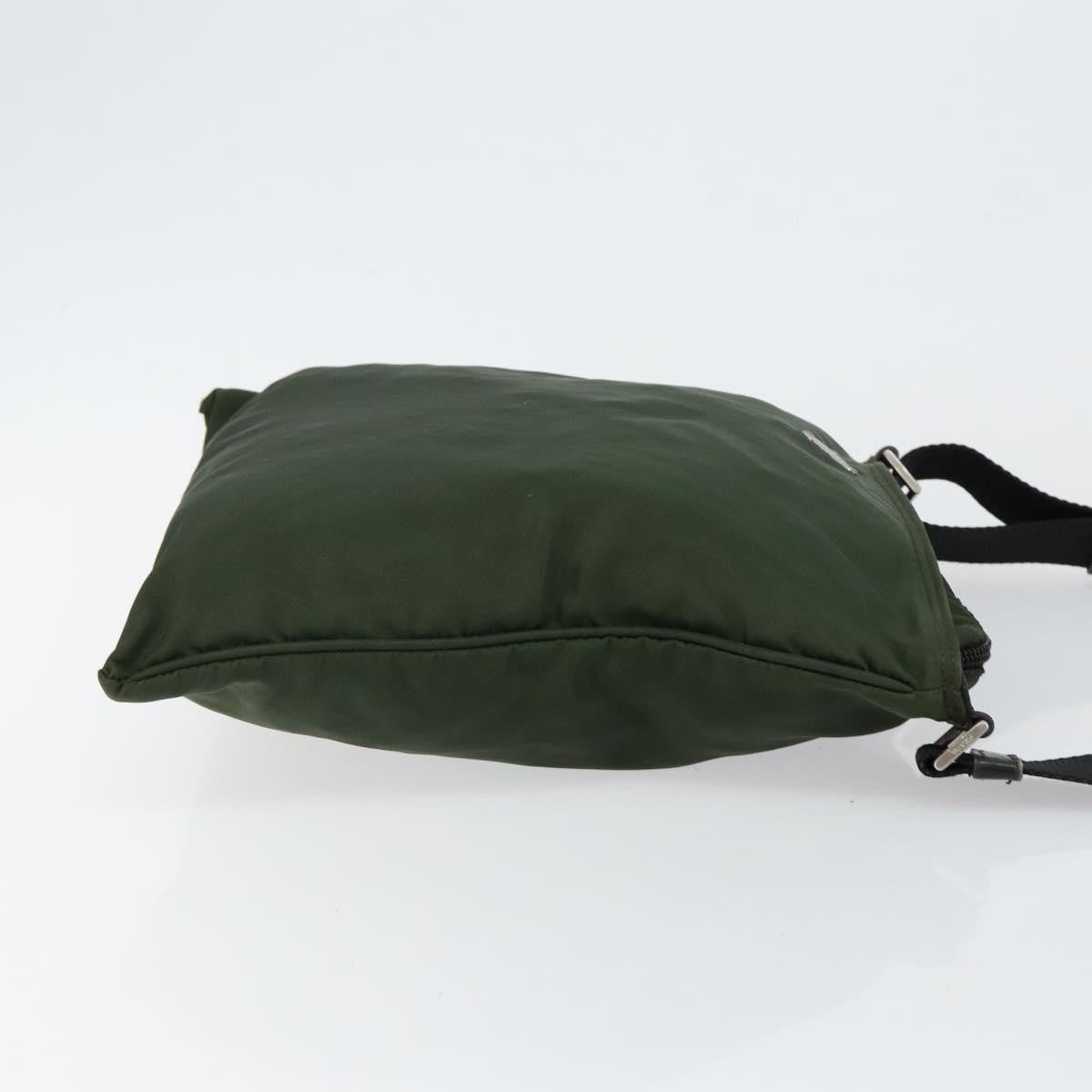 Prada Flat Messenger Bag Tessuto Khaki Nylon Shoulder Bag Bag (Pre-Loved)