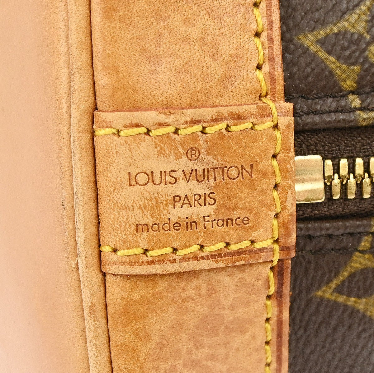 Louis Vuitton Alma Handbag Monogram Canvas Brown Canvas Handbag (Pre-Loved)