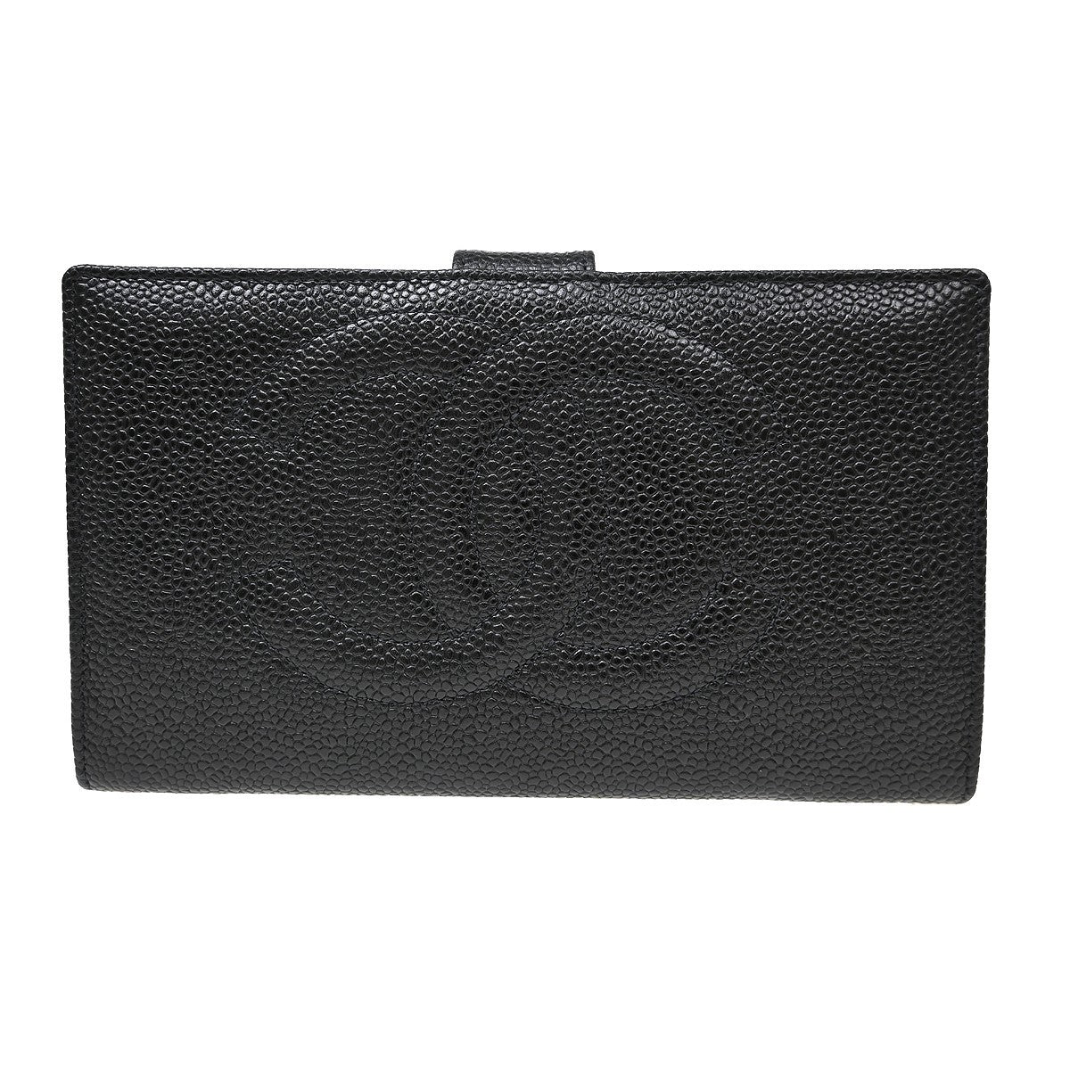 Chanel Timeless Cc French Wallet Caviar Black Calfskin Wallets Accessory (Pre-Loved)