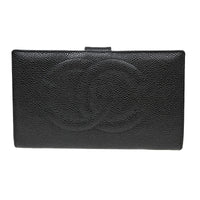 Chanel Timeless Cc French Wallet Caviar Black Calfskin Wallets Accessory (Pre-Loved)