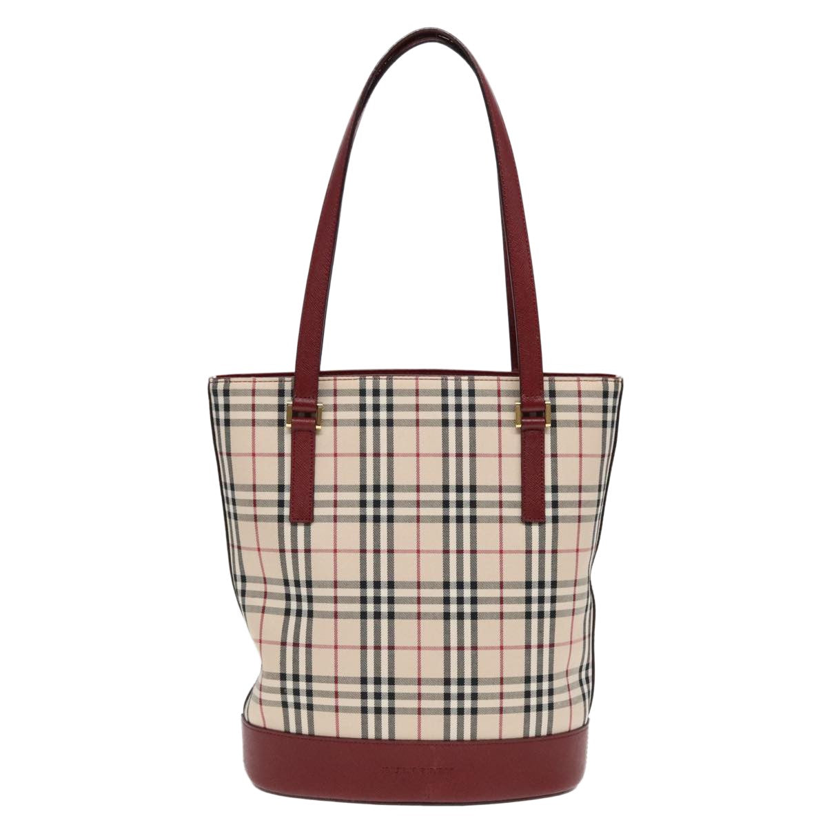 Burberry Nova Check Tote Canvas And Leather Beige Canvas Tote Bag Bag (Authentic Pre-Loved)