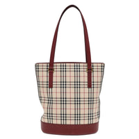 Burberry Nova Check Tote Canvas And Leather Beige Canvas Tote Bag Bag (Authentic Pre-Loved)