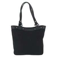 Salvatore Ferragamo Vintage Tote Bag Canvas Black Canvas Tote Bag Bag (Authentic Pre-Loved)