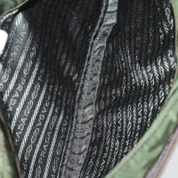 Prada Vintage Shoulder Bag Nylon And Leather Green Nylon Shoulder Bag Bag (Authentic Pre-Loved)