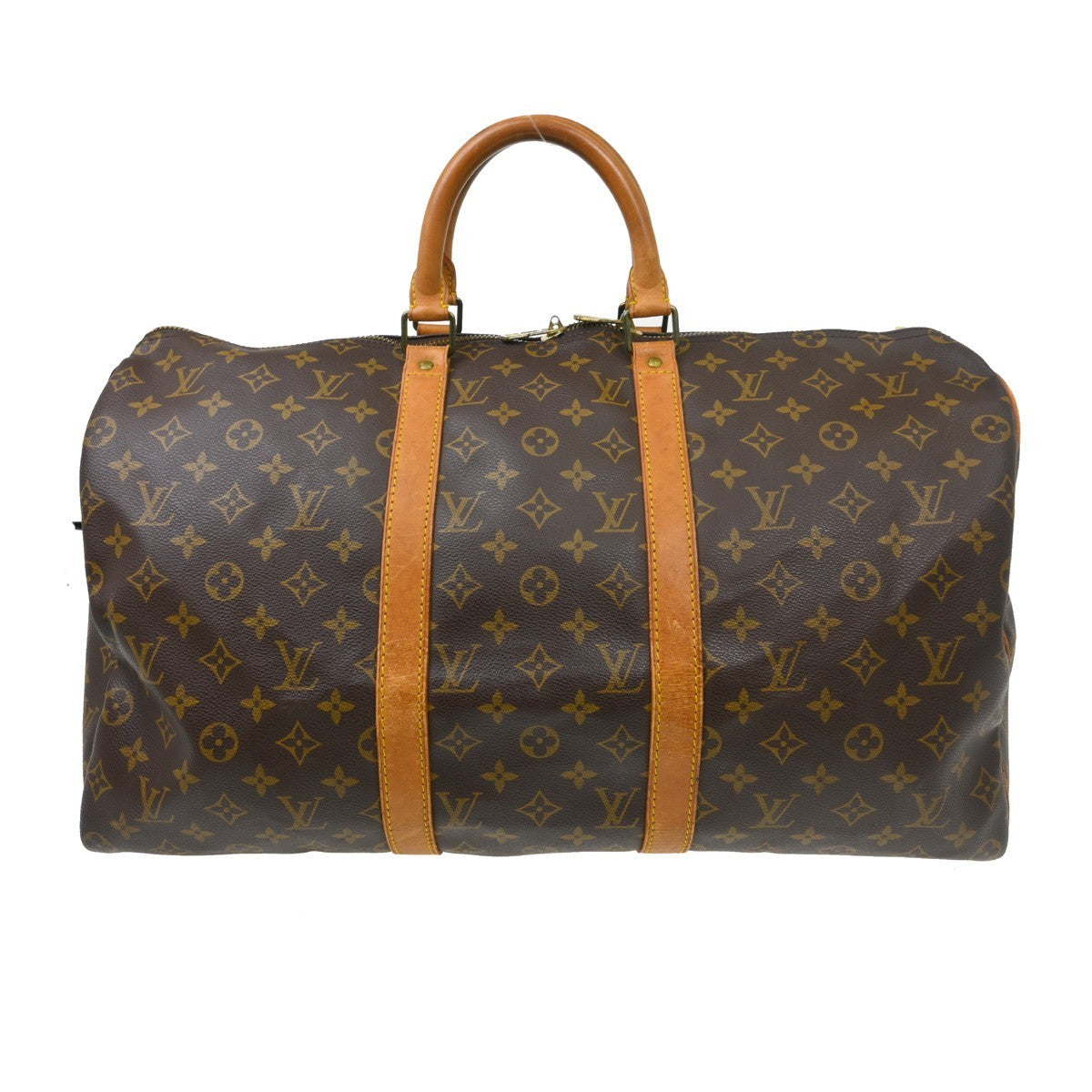 Louis Vuitton Keepall Bag Monogram Canvas Brown Canvas Travel Bag Bag (Pre-Loved)