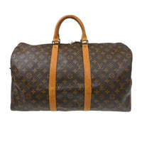 Louis Vuitton Keepall Bag Monogram Canvas Brown Canvas Travel Bag Bag (Pre-Loved)