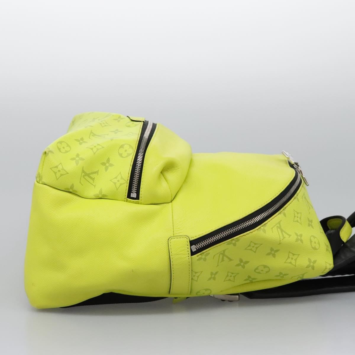 Louis Vuitton Discovery Backpack Monogram Taigarama Yellow Leather Backpack Bag (Authentic Pre-Loved)