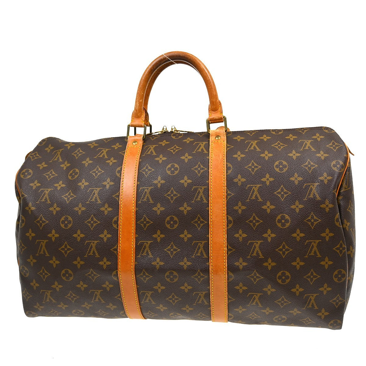 Louis Vuitton Keepall Bag Monogram Canvas Brown Canvas Travel Bag Bag (Pre-Loved)