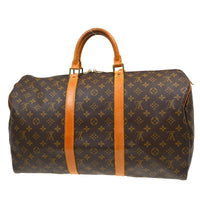 Louis Vuitton Keepall Bag Monogram Canvas Brown Canvas Travel Bag Bag (Pre-Loved)