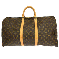 Louis Vuitton Keepall Bag Monogram Canvas Brown Canvas Travel Bag Bag (Pre-Loved)