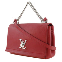Louis Vuitton Lockme Ii Handbag Leather Red Leather Shoulder Bag Bag (Pre-Loved)