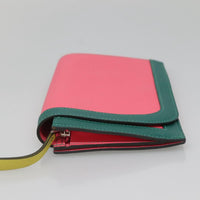 Hermes Camail Wallet Epsom Pink Leather Wallets Accessory (Authentic Pre-Loved)
