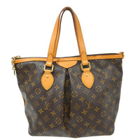 Louis Vuitton Palermo Handbag Monogram Canvas Brown Canvas Tote Bag Bag (Pre-Loved)