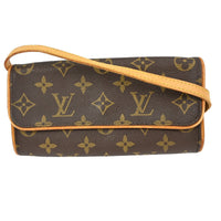 Louis Vuitton Twin Handbag Monogram Canvas Brown Canvas Clutche & Pouche Bag (Authentic Pre-Loved)