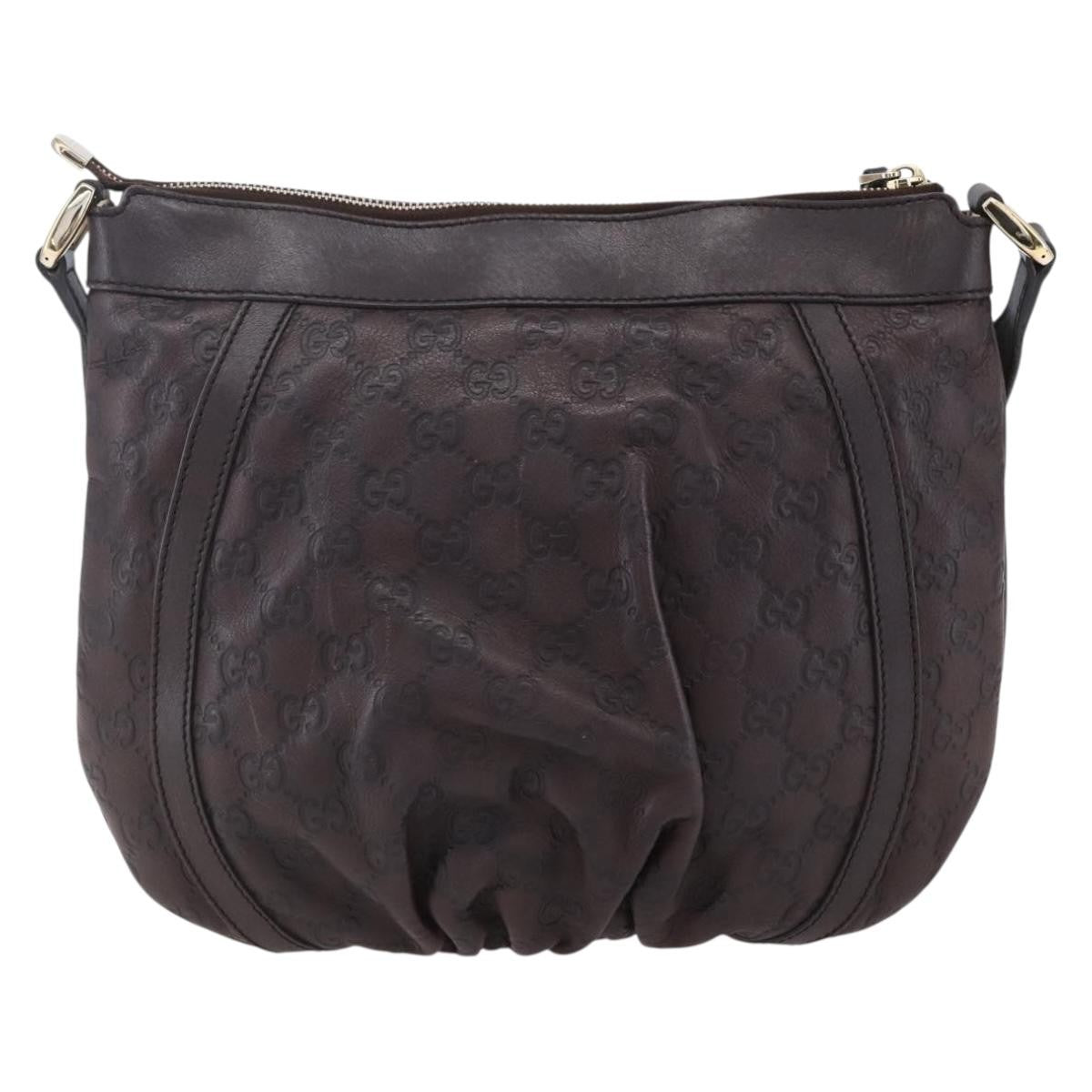 Gucci D Ring Messenger Bag Guccissima Leather Burgundy Leather Shoulder Bag Bag (Authentic Pre-Loved)