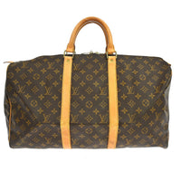 Louis Vuitton Keepall Bag Monogram Canvas Brown Canvas Travel Bag Bag (Authentic Pre-Loved)