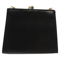 Salvatore Ferragamo Vala Shoulder Bag Leather Black Leather Shoulder Bag Bag (Pre-Loved)