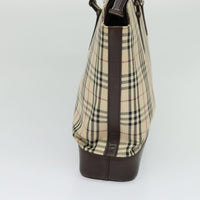 Burberry Nova Check Tote Canvas And Leather Beige Canvas Tote Bag Bag (Authentic Pre-Loved)