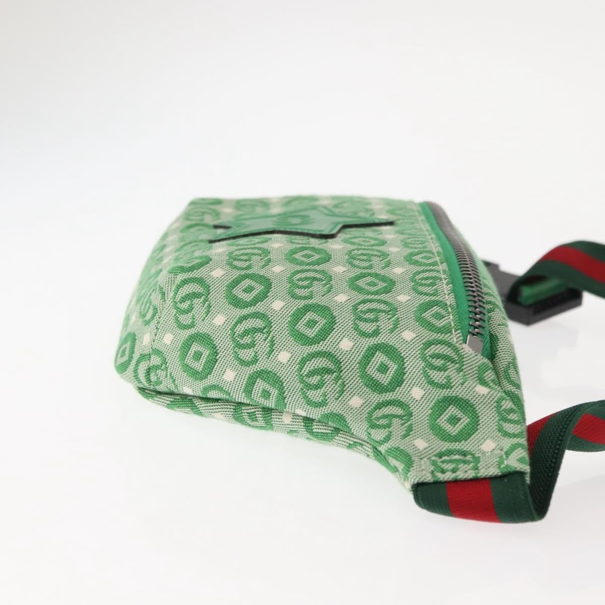 Gucci Waist Pouch Belt Bag Gg Canvas Green Canvas Clutche & Pouche Bag (Authentic Pre-Loved)