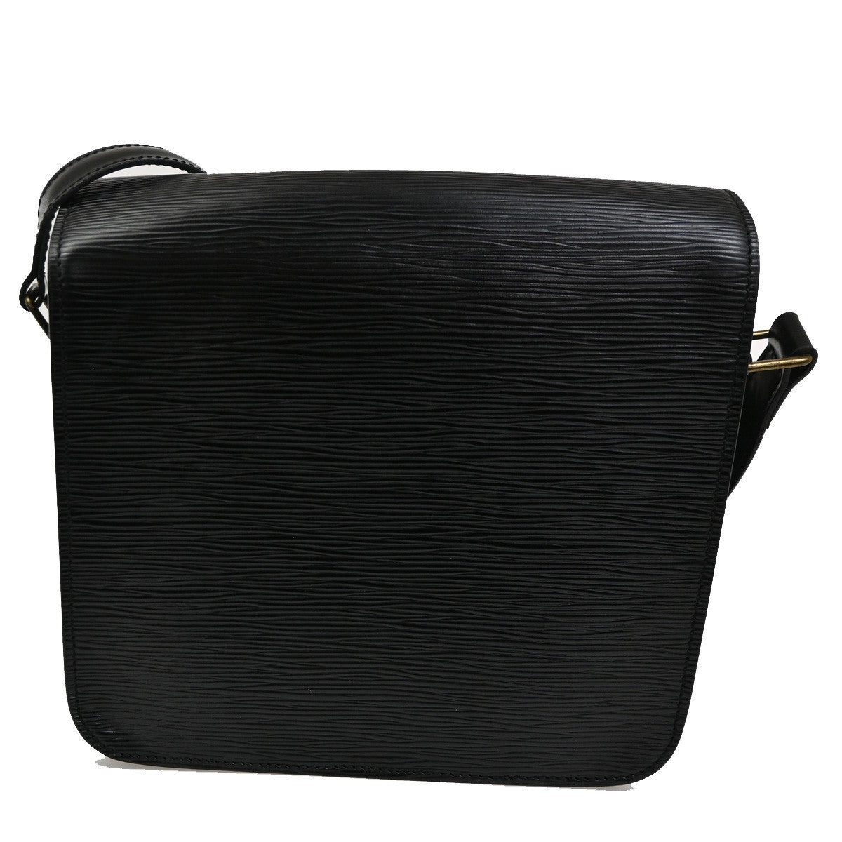 Louis Vuitton Cartouchiere Handbag Epi Leather Black Leather Shoulder Bag Bag (Authentic Pre-Loved)