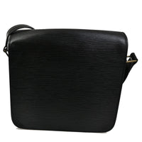 Louis Vuitton Cartouchiere Handbag Epi Leather Black Leather Shoulder Bag Bag (Authentic Pre-Loved)