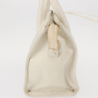 Bally Vintage Handbag Quilted Leather White Leather Handbag (Authentic Pre-Loved)