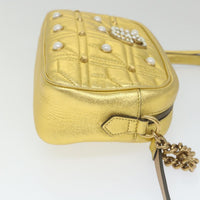 Gucci Gg Marmont Shoulder Bag Leather Gold Leather Shoulder Bag Bag (Authentic Pre-Loved)