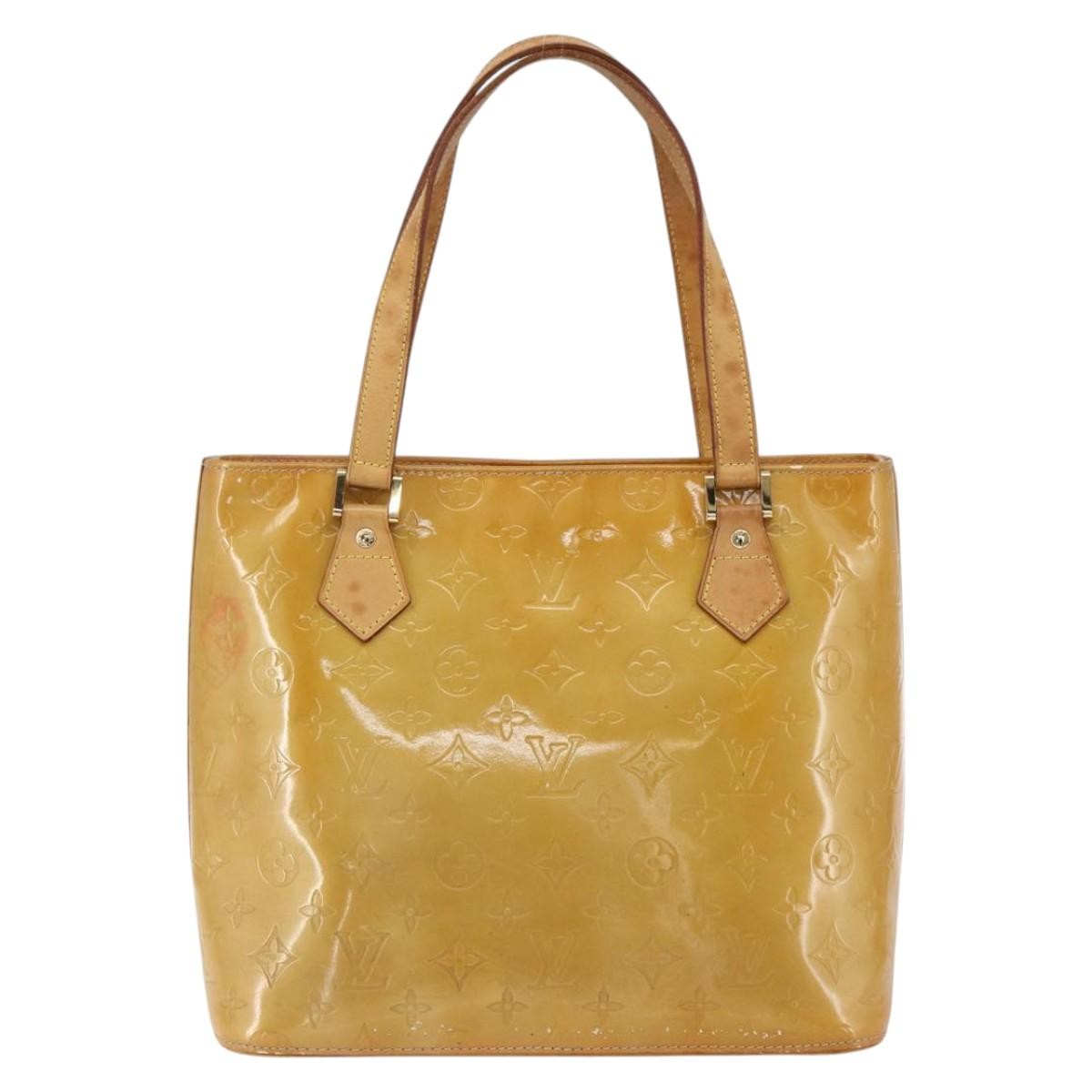 Louis Vuitton Houston Handbag Monogram Vernis Beige Patent_Leather Tote Bag Bag (Pre-Loved)