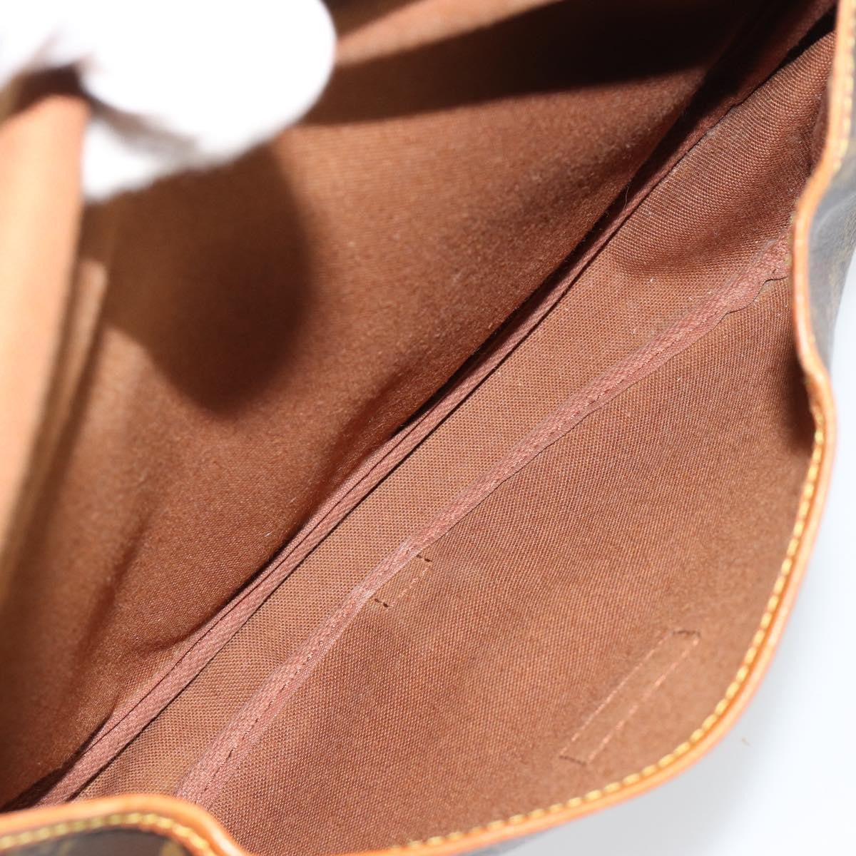 Louis Vuitton Saumur Handbag Monogram Canvas Brown Canvas Shoulder Bag Bag (Pre-Loved)