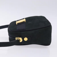 Salvatore Ferragamo Vala Shoulder Bag Suede Navy Suede Shoulder Bag Bag (Authentic Pre-Loved)