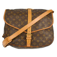 Louis Vuitton Louis Vuitton Saumur Handbag Monogram Canvas Brown Canvas Shoulder Bag Bag (Pre-Loved)