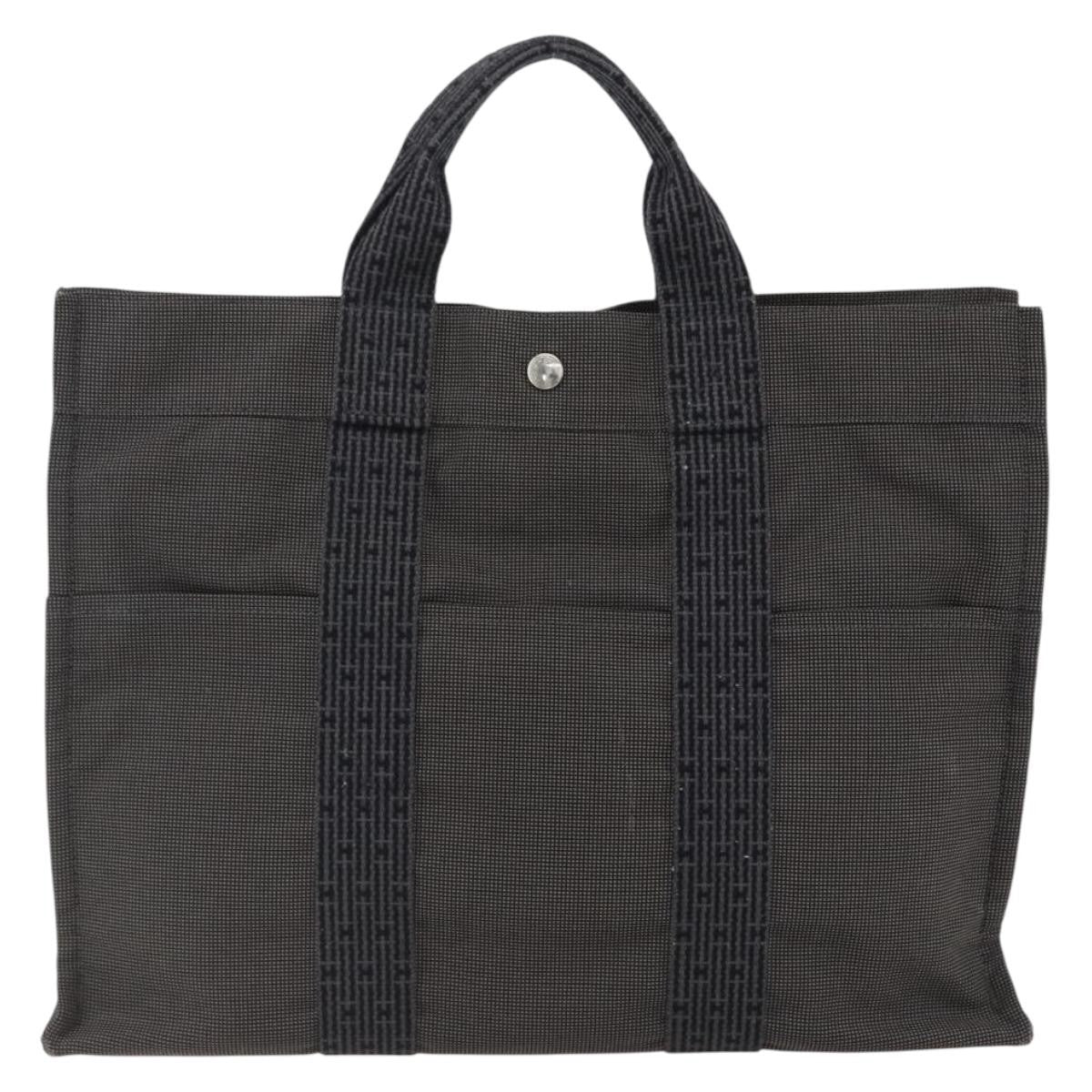 Hermes Fourre-Tout Herline Canvas Gray Canvas Tote Bag Bag (Pre-Loved)