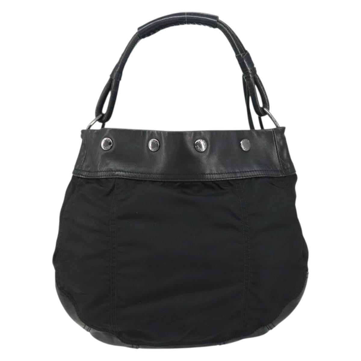 Prada Vintage Shoulder Bag Tessuto Black Nylon Shoulder Bag Bag (Authentic Pre-Loved)