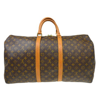 Louis Vuitton Keepall Bag Monogram Canvas Brown Canvas Travel Bag Bag (Pre-Loved)