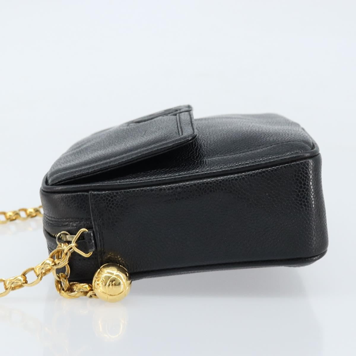 Chanel Vintage Front Pocket Cc Camera Bag Caviar Black Leather Shoulder Bag Bag (Authentic Pre-Loved)