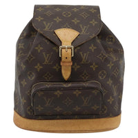 Louis Vuitton Vintage Montsouris Backpack Monogram Canvas Brown Canvas Backpack Bag (Authentic Pre-Loved)