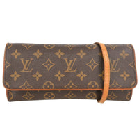 Louis Vuitton Twin Handbag Monogram Canvas Brown Canvas Clutche & Pouche Bag (Authentic Pre-Loved)