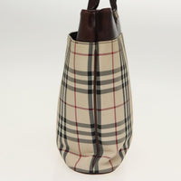 Burberry Nova Check Tote Canvas And Leather Beige Canvas Tote Bag Bag (Pre-Loved)